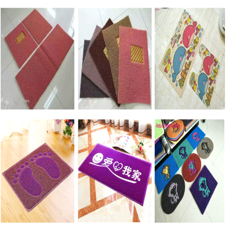 Colorful Coir Entrance Matting , Outdoor Waterproof Door Mats OEM Service