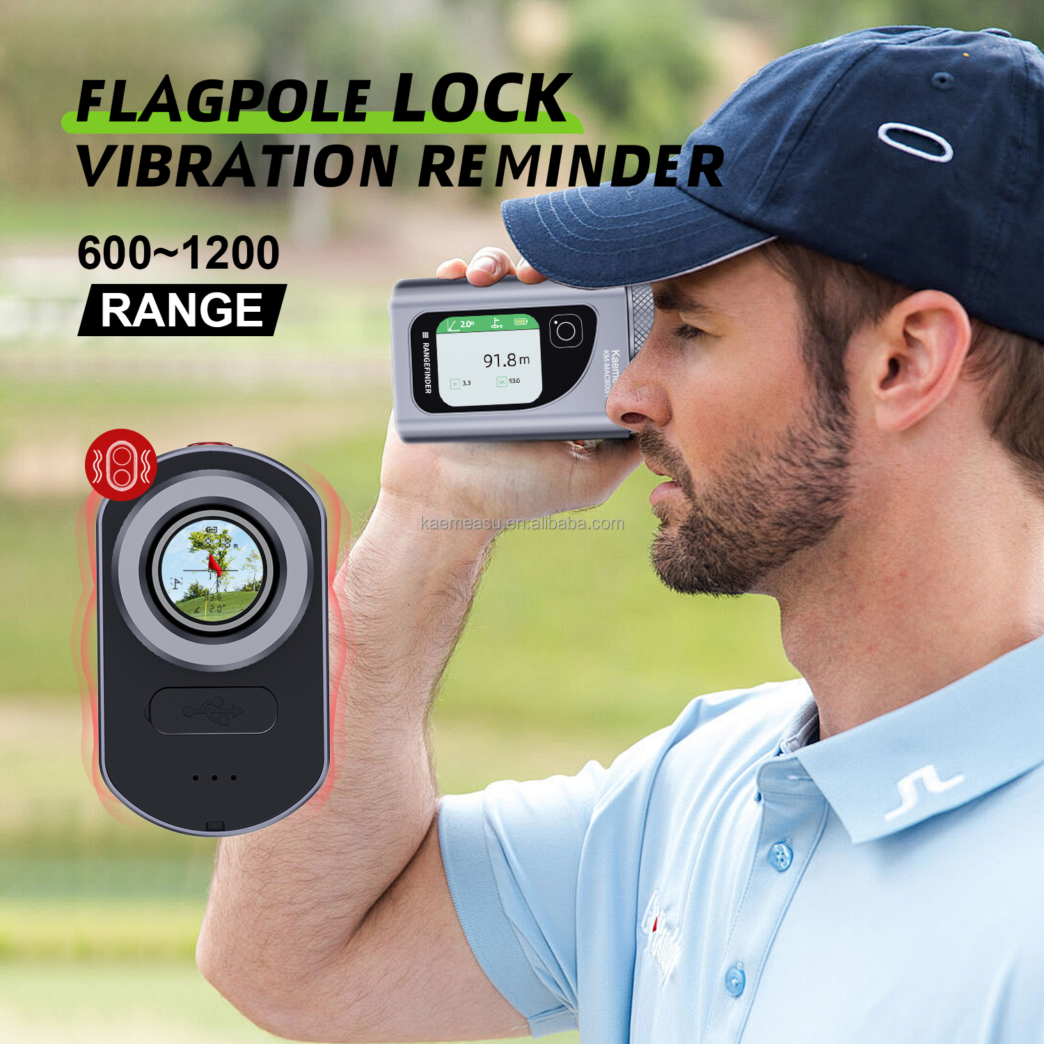 Silver Premium Voice Broadcast Laser Rangefinder