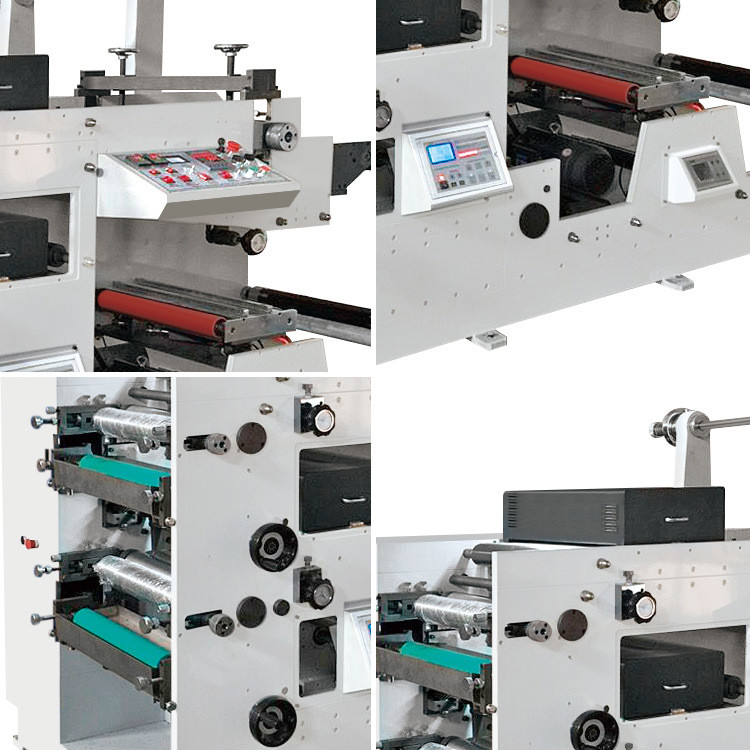 Automatic 2 colors plastic film paper roll label flexo printing machine