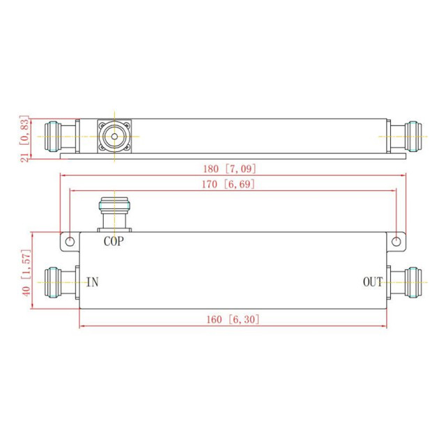 350-520MHz N Female Directional Coupler Enhance Your RF Network