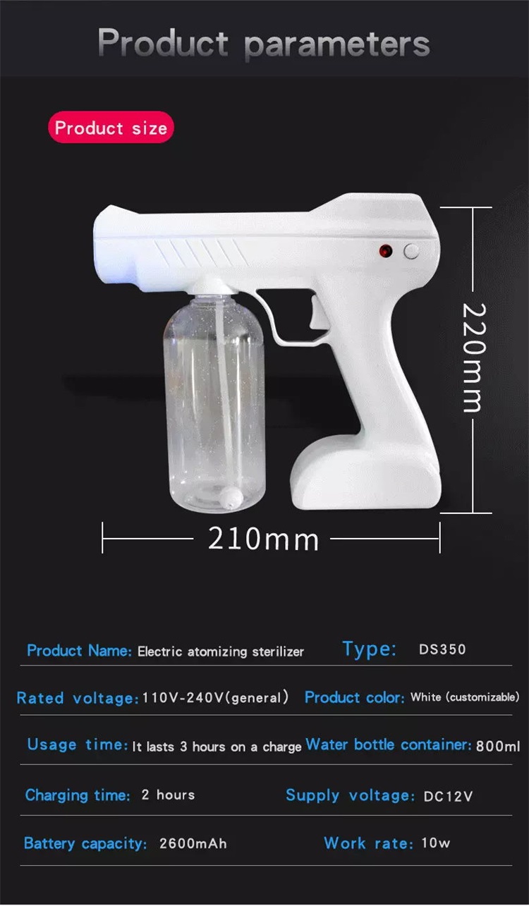 Alcohol Spray Gun Handhold Disinfection Spray Gun Fogging Sanitizer Atomizer