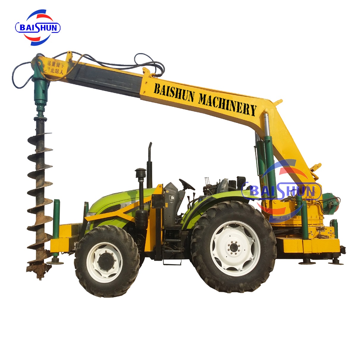 Popular sale lifting crane mounted post hole digger machine new tractor with auger