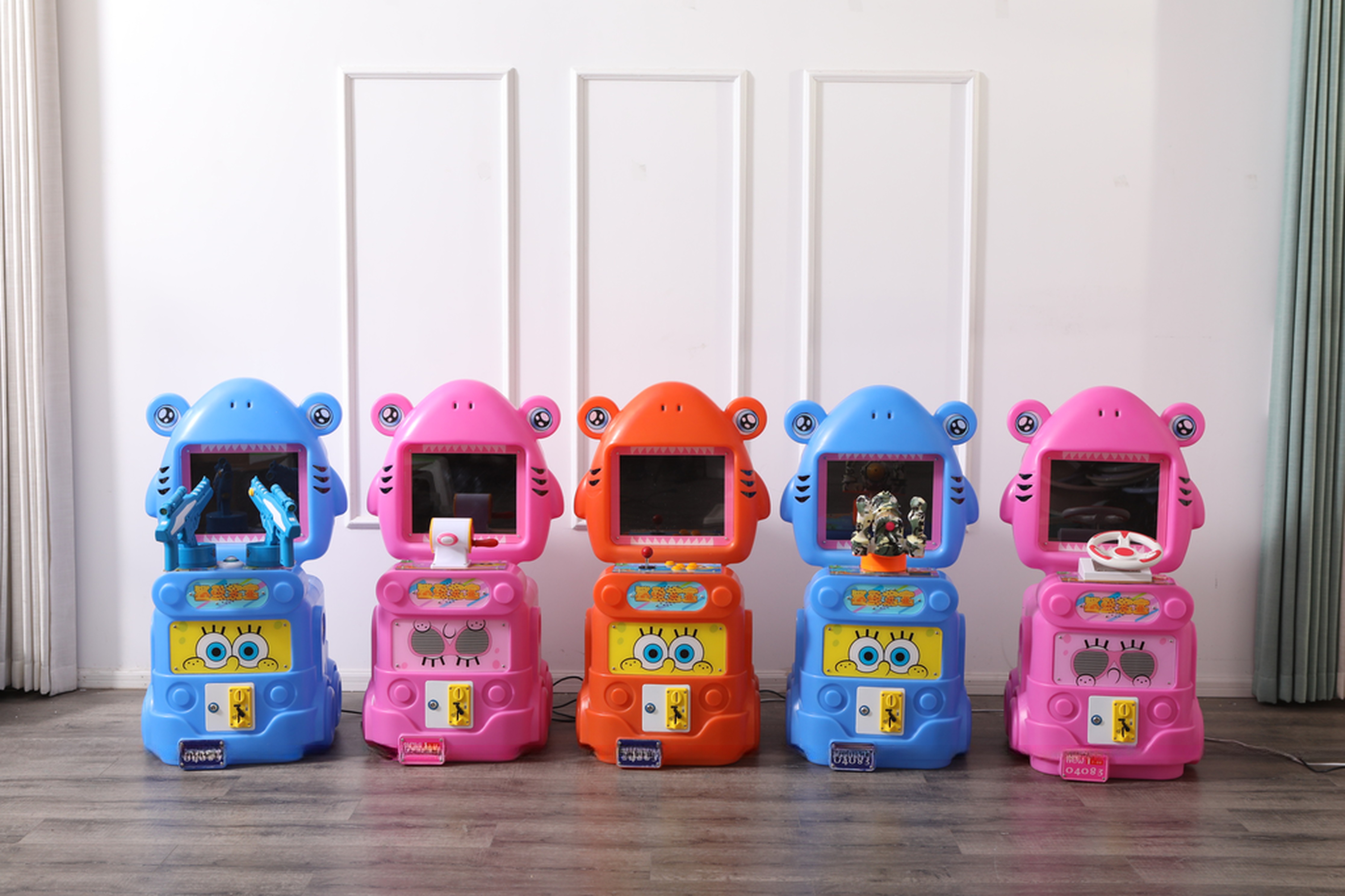 Original design and popular shark single kids go fishing arcade game machine