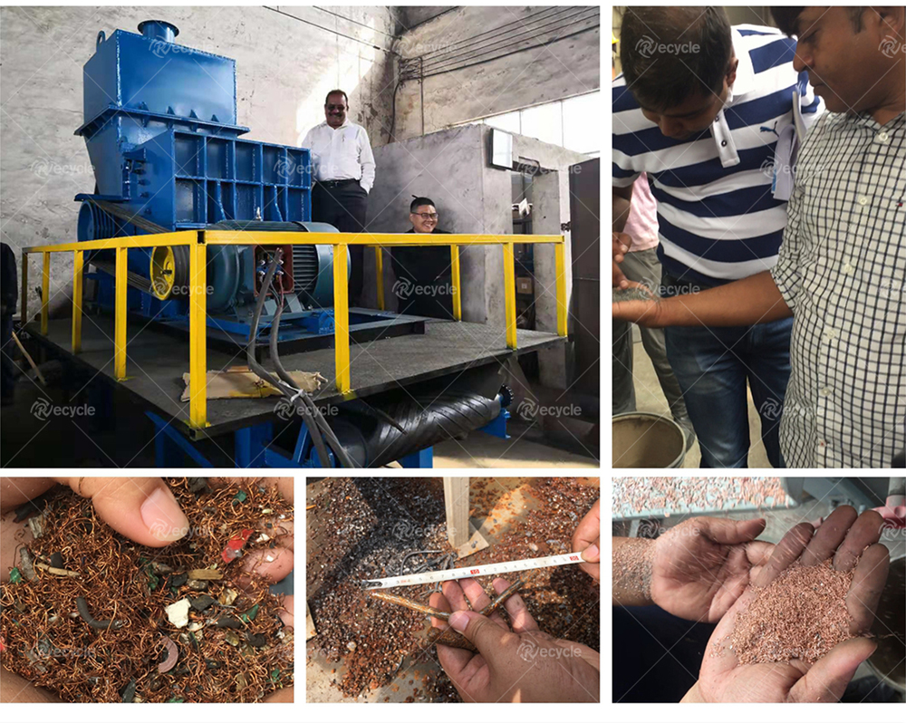 9000 kg High Separation Rate Scrap Electric Motor Copper Recycling Machine Stator Shredding Equipment