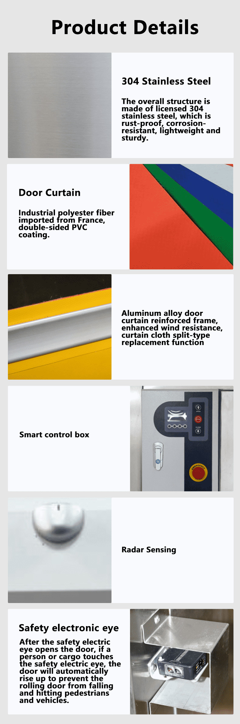 Fast rolling door| UL/CE Certified | 2.5m/s Airport & Pharma Grade
