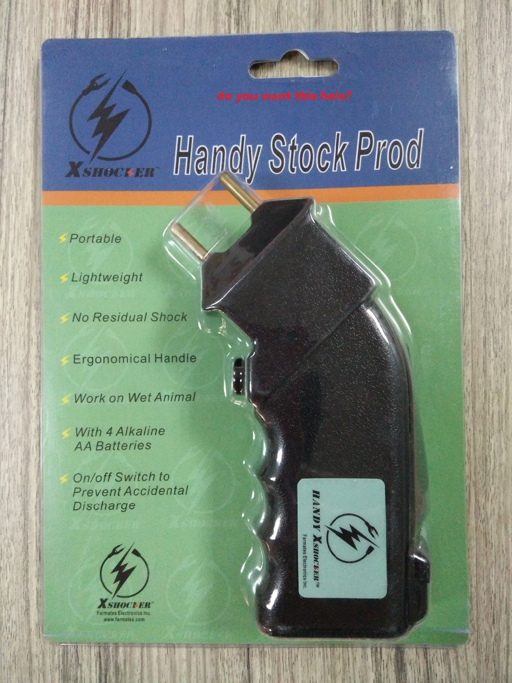 Easy Operate Small Handheld Cattle Prod Electric 0.27kg Customized Logo