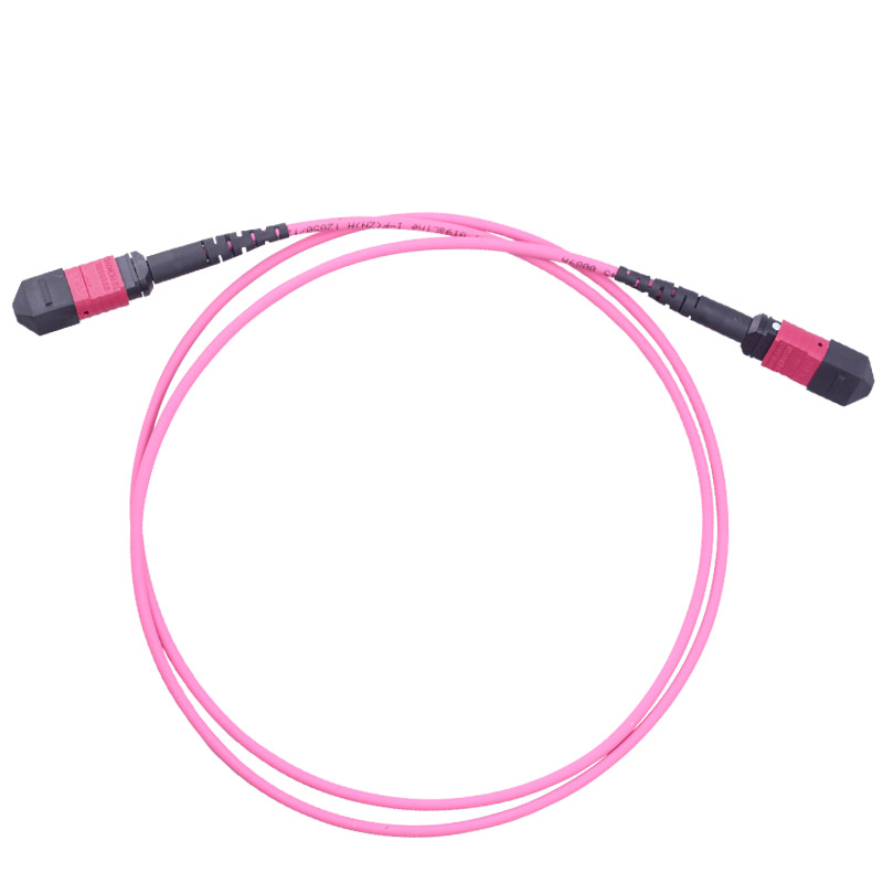 1 Meter 12 Cores OM4 MPO Fiber Optic Patch Cord And Pigtail Jumper For Data Center