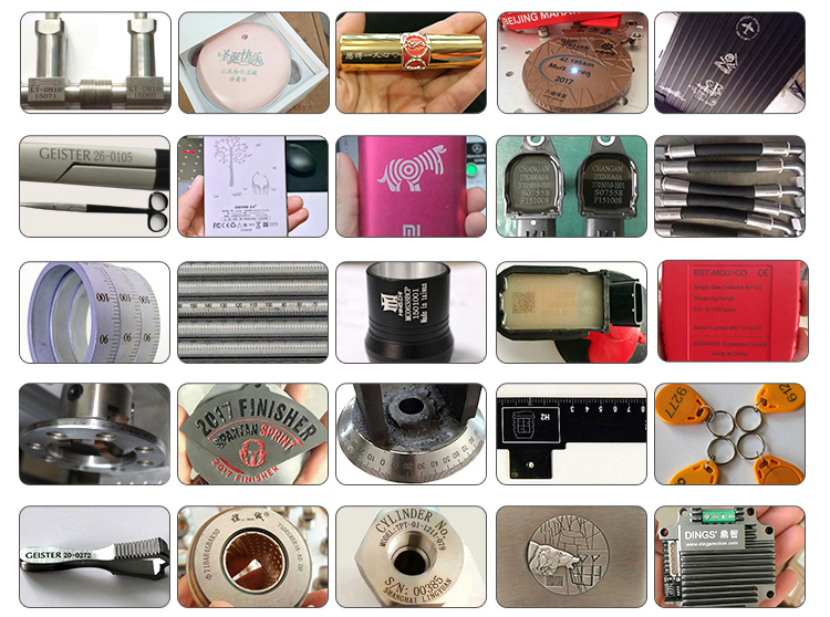 Mini Fiber Laser Marking Machine Steel Black Anodized Aluminium Fiber Laser Engraver