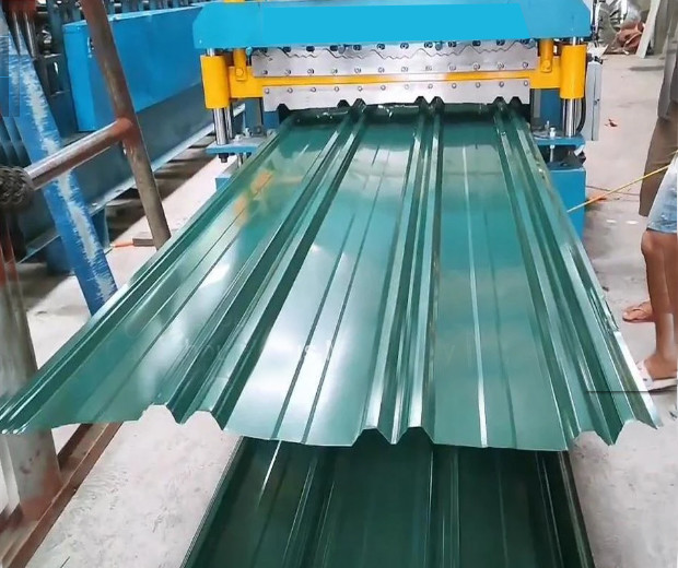 Ibr Trapezoidal Metal Roofing Sheet Forming Machine Tile Making PLC