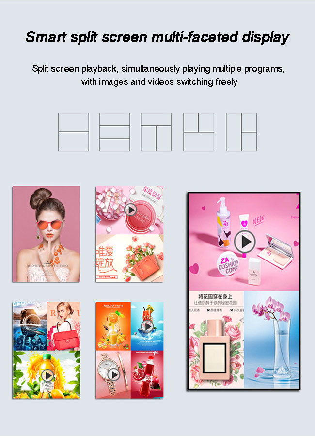 Waterproof Intelligent HD 1080P Digital Electronic Advertising Screens Elevator Advertising Screen