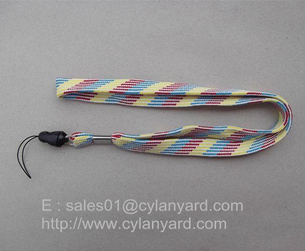 Cheap tubular polyester lanyard with mobile string