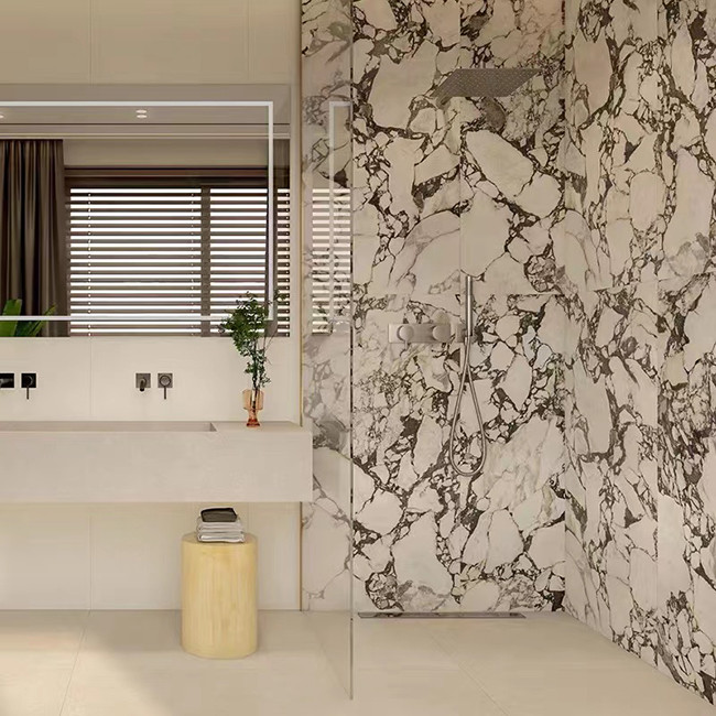 Non Slip Porcelain White Floor Tile Matte Glazed Marble Porcelain Floor Tile