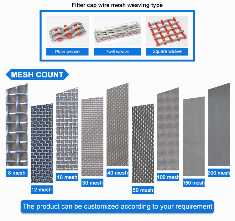 Customizable Stainless Steel Crimped Wire Mesh 1m 1.2m 1.5m in Various Weave Styles