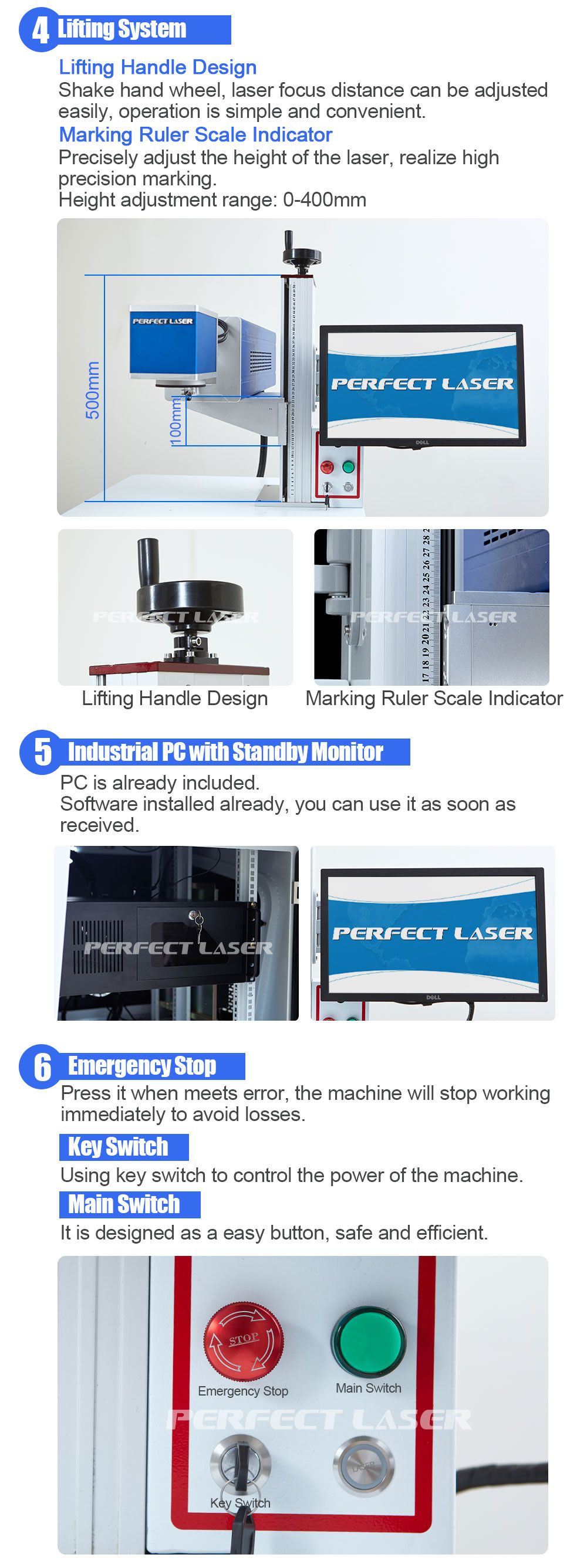 Data Networking Co2 Laser Marking Machine 110×110mm 10W/30W/60W Fast Speed