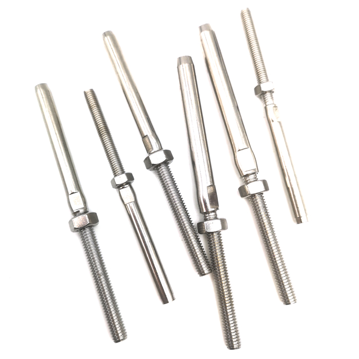 Stainless Steel 316 Wire Rope Swage Stud Terminal Heavy Duty With Nut JRSGS