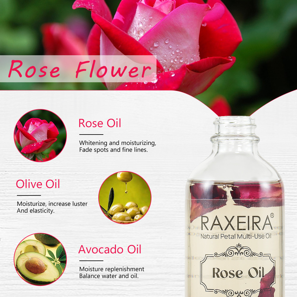 100% Organic Rose essential Oil Firming, Whitening and Moisturizing Skin Care Essence