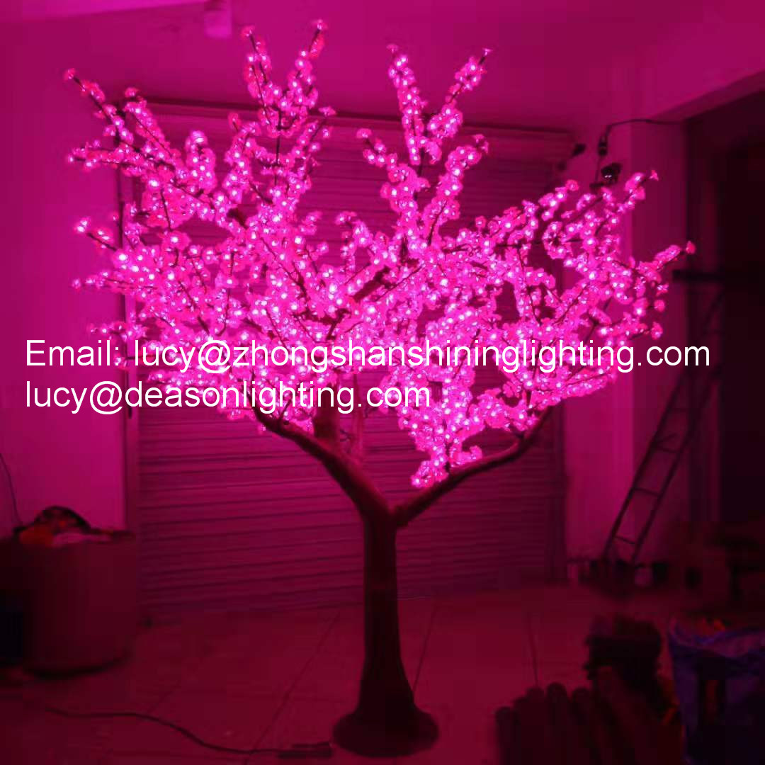 Led artificial plum blossom tree light