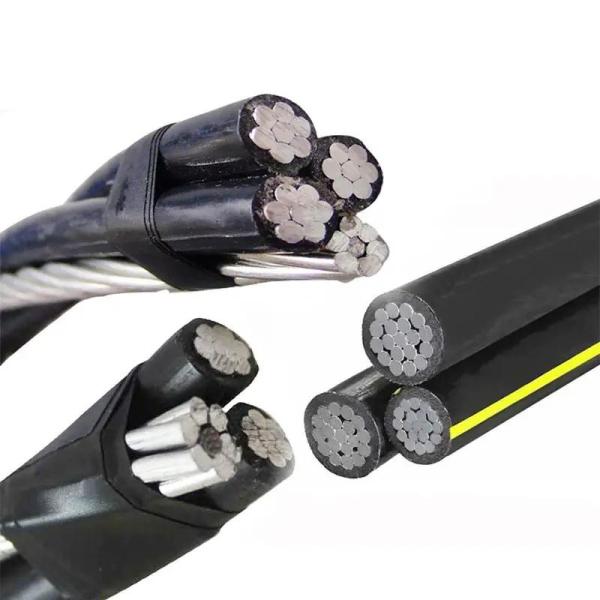 1KV PVC / XLPE / PE Insulated Overhead Electric Transmission Aerial Bundled