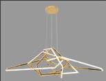 Titanium Color Remote Control LED Light Chandelier Modern ODM Anti Corrosion