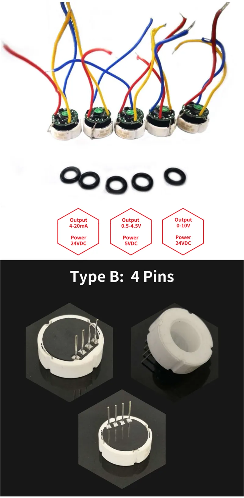 High Stability Piezoelectric Ceramic Pressure Sensor With PCB Board Transmitter Module