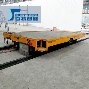 Buy cheap China Supplier Material Handling Rail Transfer Cart Flat Trolley product