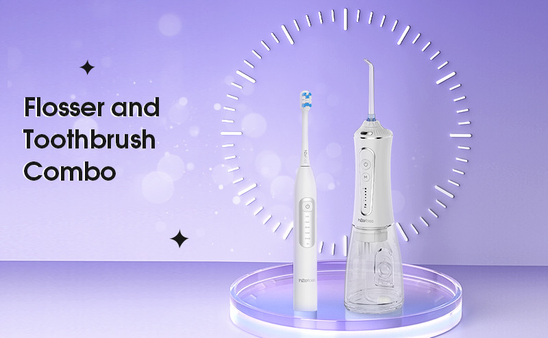 Electric Toothbrush With Water Flosser 2 In 1 IPX7 USB C Rechargeable Dental Water Floss Irrigator Dental Teeth Cleaning