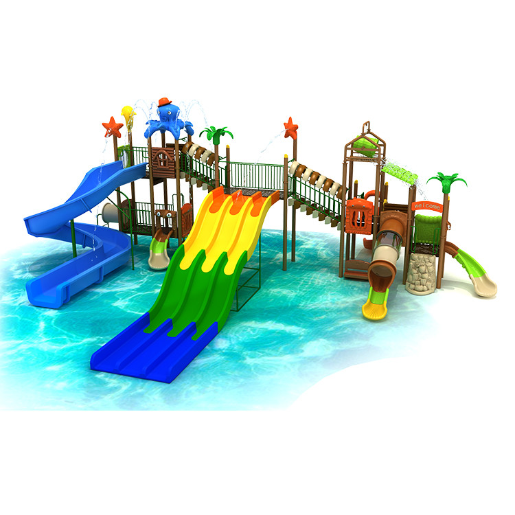 Swimming Pool Game Fiberglass Large Kids Slide Anti Ultraviolet