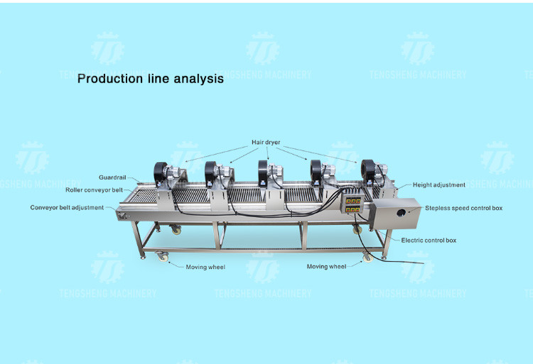 350KG 380V Fruit And Vegetable Air Drying Machine Large Parallel Air Drying Machine
