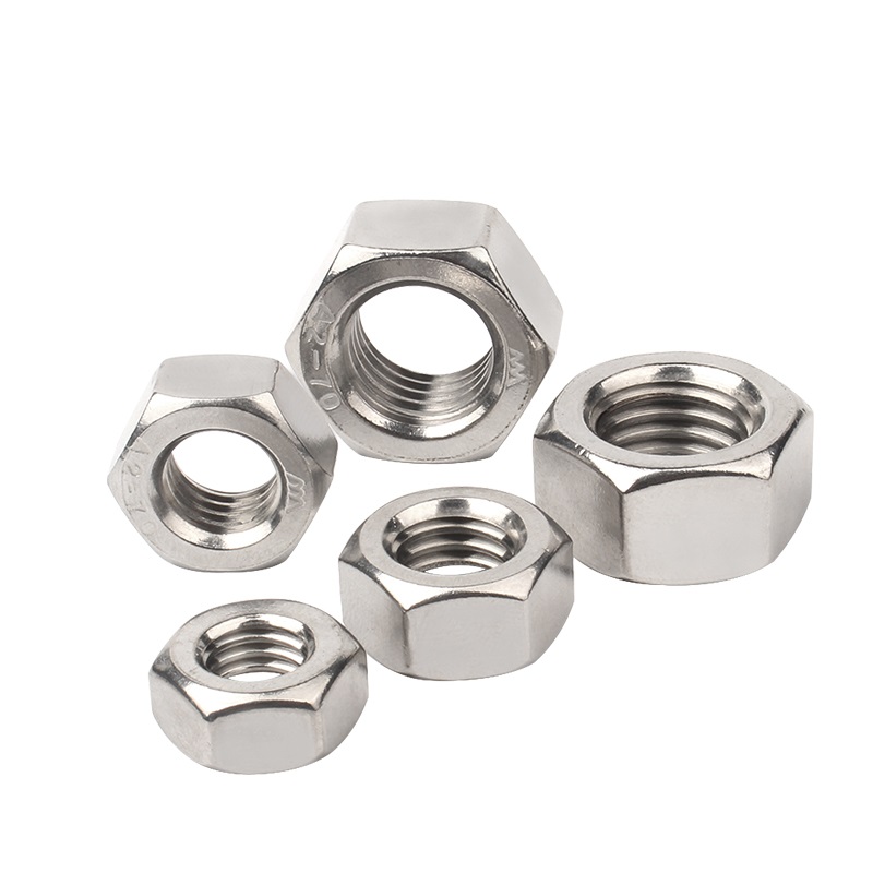 Automotive Industry Galvanized Stainless Steel Hexagon Head Nuts DIN934 10b21 M4-M52