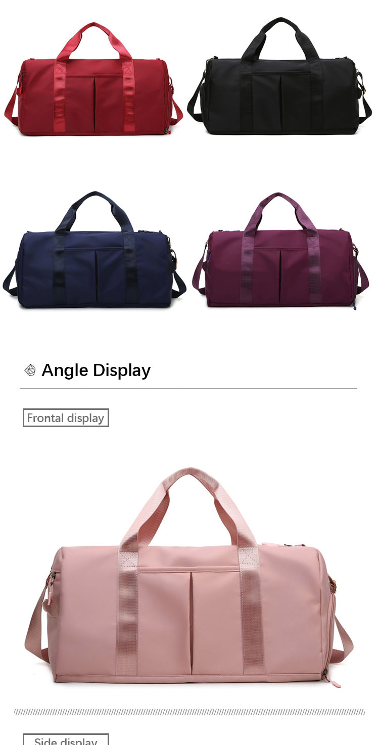 Custom Branded Nylon Gym Bags , Anti Theft Waterproof Fabric Sports Luggage Bag