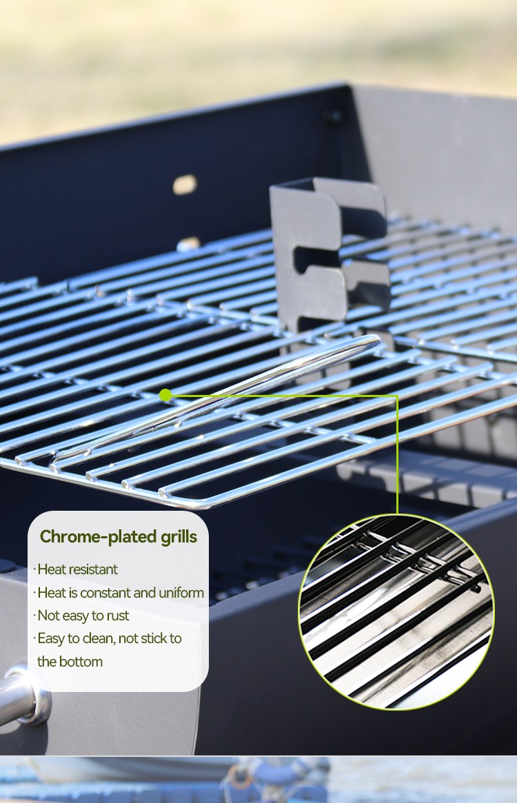 Metal Type Cold Rolled Steel Charcoal Grill BBQ Pellet Rotisserie Smoker for Outdoor