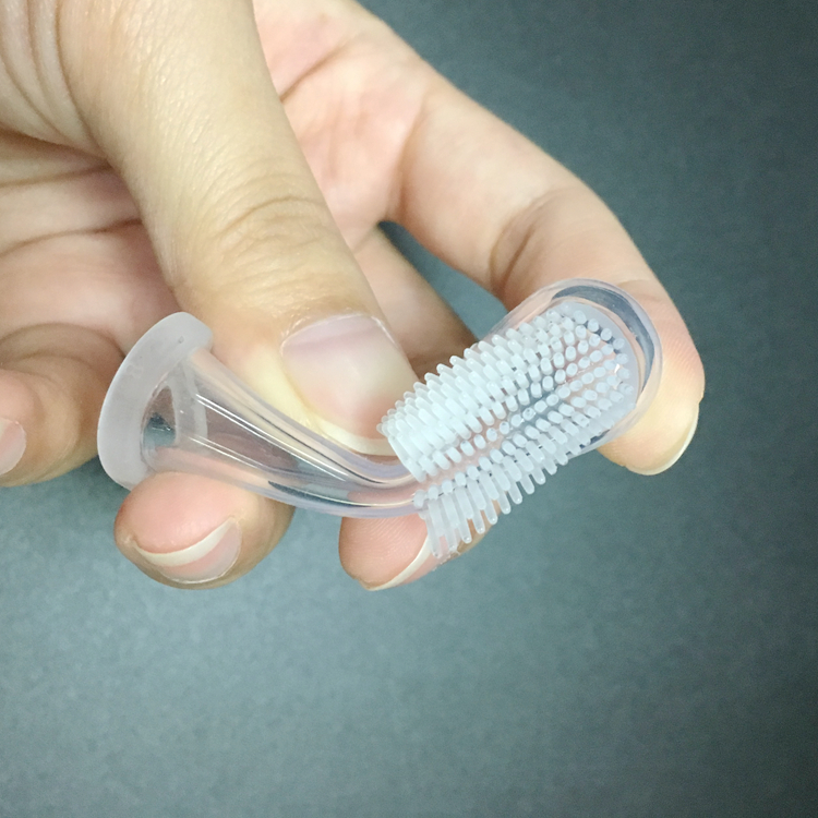 High Quality Food Grade Eco-Friendly Soft Kid Toy Silicone Baby Finger Toothbrush