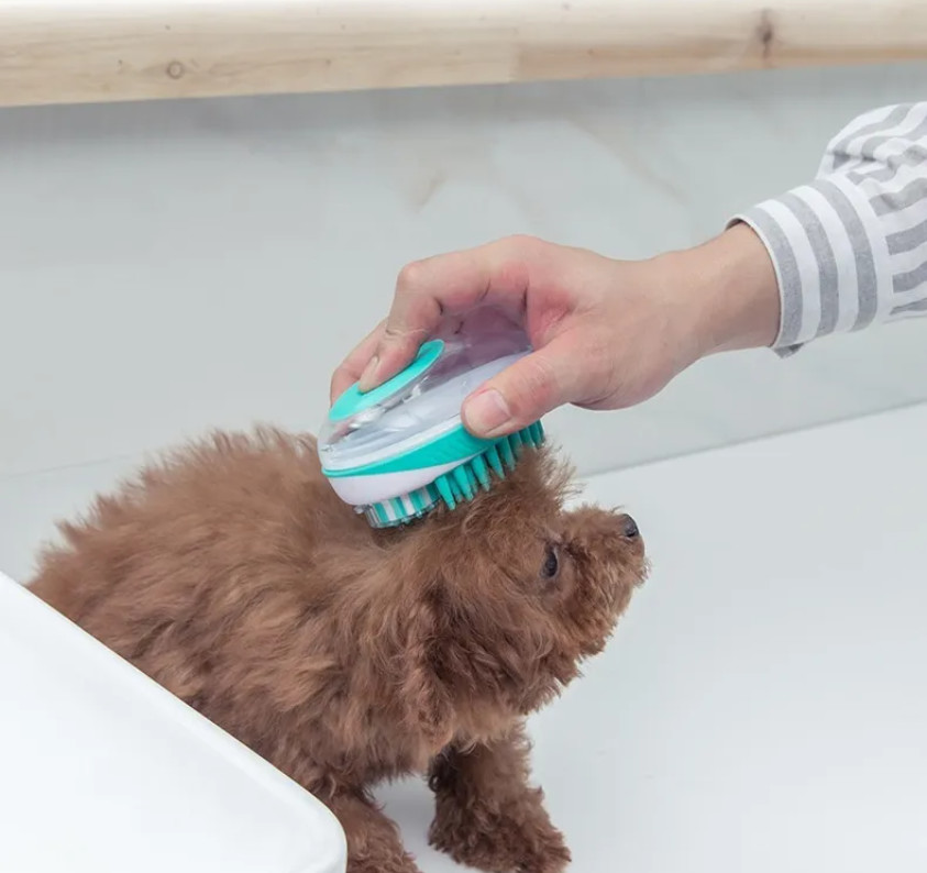 ABS Pet Wash Brush Bath Massage Brush Soft Silicone Bristles