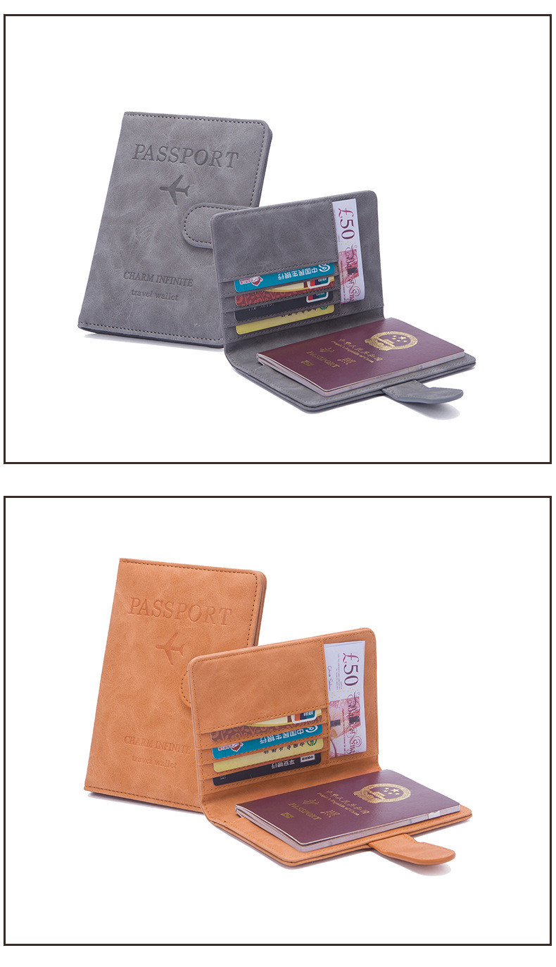 ANTI-THEFT NEW TRAVEL MULTI-FUNCTIONAL PASSPORT TICKET DOCUMENT PROTECTION CASE RFID BUCKLE CARD BAG