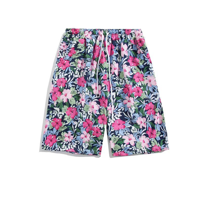 Resort beachwear Elastic Waistband Casual Swim short Floral printing Beach Short