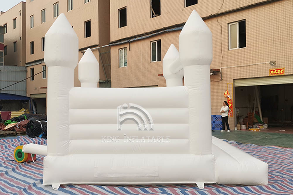 Inflatable Bouncer Castle 13ft*11.5ft*10ft White Jumper Bouncy Castle Wedding Decorations Jumping Bed For Party