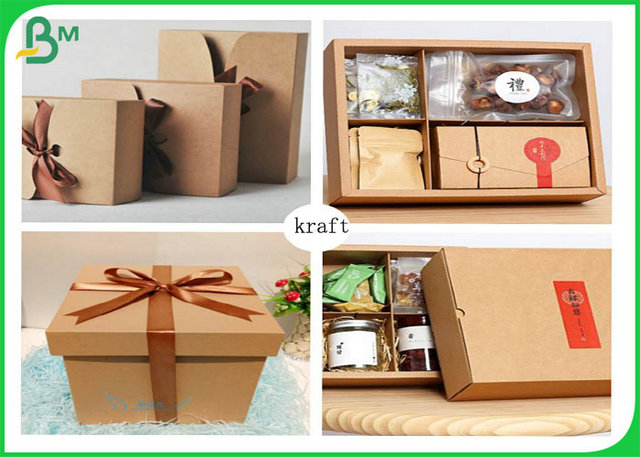 Recycled 300 GSM Brown Carta Kraft Paper For Sheet Or Reel Packing 