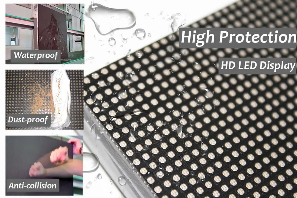 Small Pixel Pitch Water Proof 1200cd/sqm Full Color Led Display Board