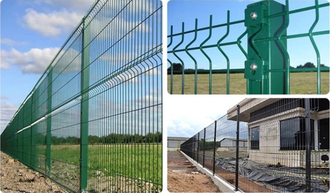 Triangle Bending 3.0mm Weld Mesh Fence Panels Outdoor Garden 3d Curved