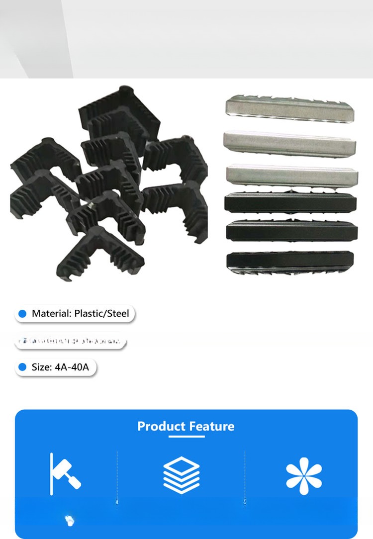 Conveniently Sized Plastic Corner Key for Aluminum Spacer Joints in Doors and Windows