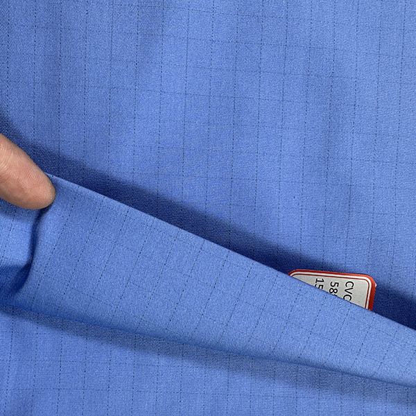 155GSM Anti Static Lining Fabric Thread Count 32+A Density 130/70 CVC Fine Grain