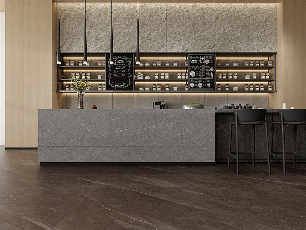 W.A 0.5% Durable Interior Wall Big Slabs And Gray Porcelain Sintered Stone Slab Marble Slabs For Living Room And Dining Room