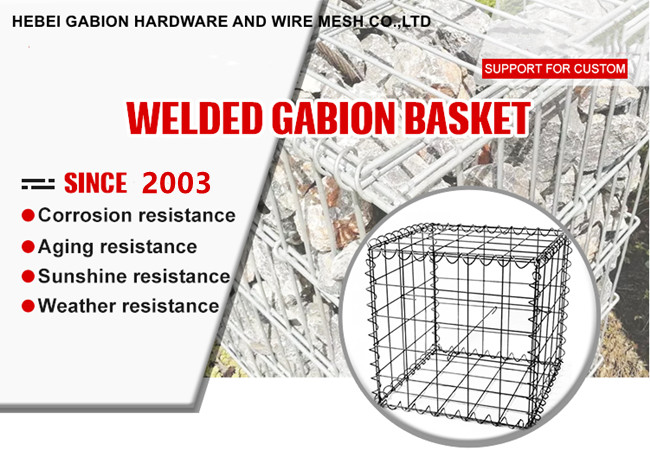Green Pvc Powder Coated Welded Gabion Baskets Anti Corrosion Seawall Protective