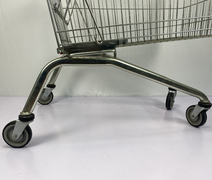 Super Large 275L Metal Shopping Cart Trolley With Foldable Double Child Seats