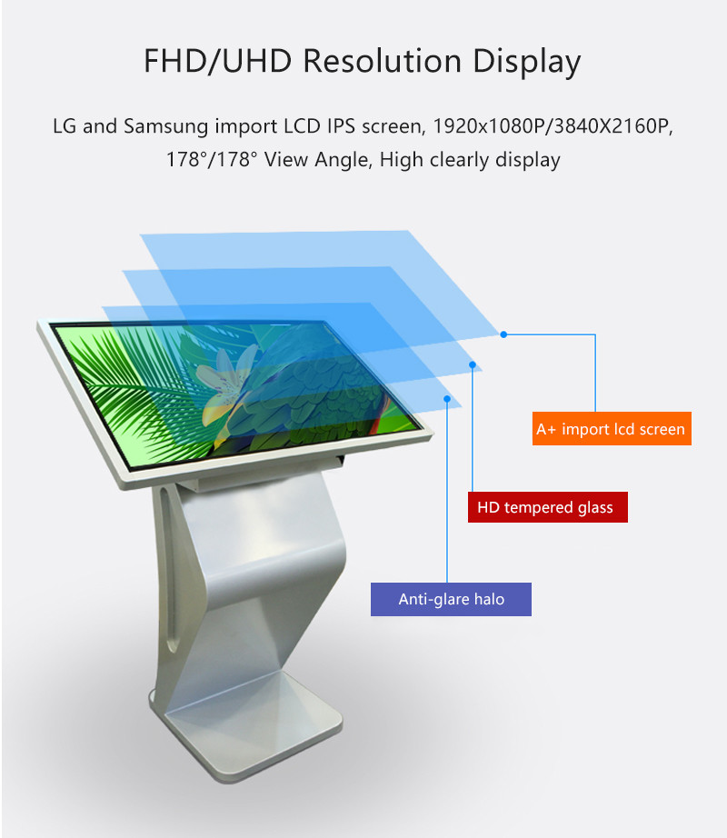 27" interactive windows touch table Wifi 27inch Capacitive touch screen Kiosk public display