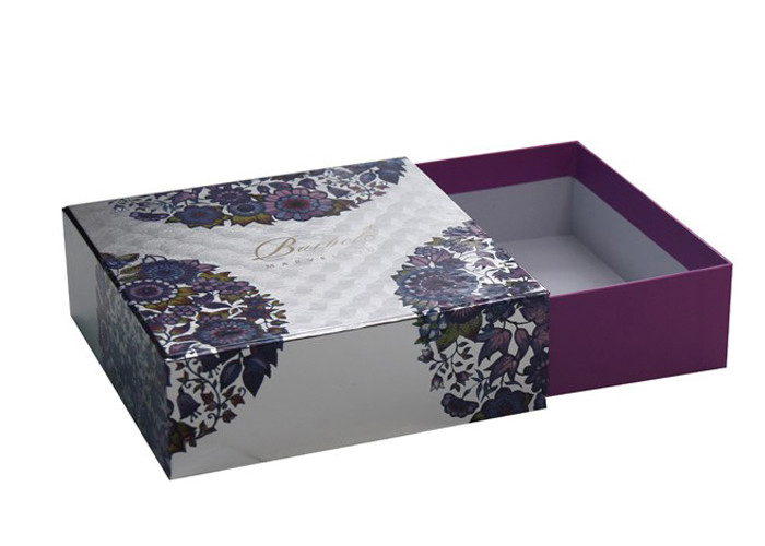 Durable Decorative Paper Slide Box , Cardboard Storage Boxes With Drawers