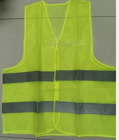 120g Safety Vest Net Green Mesh Safety Vest With PVC Pocket