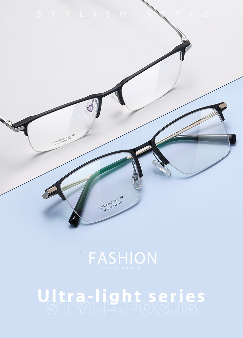 Al Mg Pure Titanium Eyeglasses Adults flexible Removable Screw