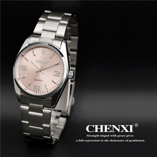 Fashion Ladies Watches Sapphire Glass Case Stainless Steel Watches Man Men's Quartz Watch