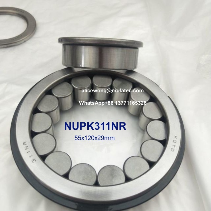 NUPK311NR NUPK311 Cylindrical Roller Bearing 55x120x29mm With Snap Ring